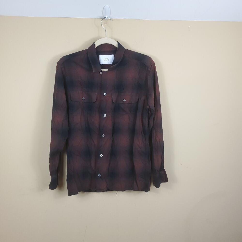 Stampd Plaid Flannel Button Up Shirt Men's Size M
